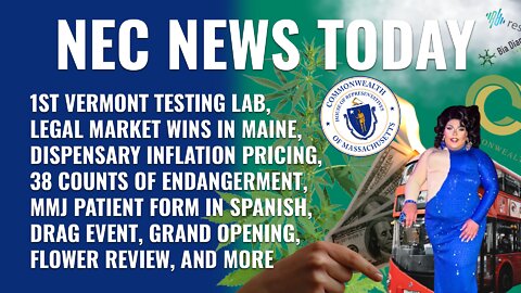 Maine's legal market wins, VT opens testing lab, High bus driver goes to court, Good Chem price drop