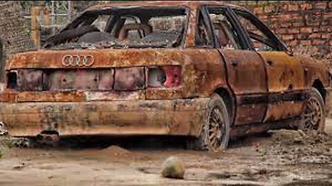 Fully restoration 1980 AUDI Q8 car abandoned for 30 years