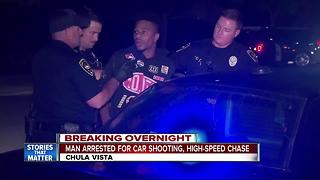 Man suspected in car shootings arrested after chase