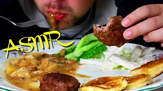 ASMR RAGOUT + CUTLETS + PANCAKES + CABBAGE + CUCUMBERS | NO TALKING (EATING SOUNDS)