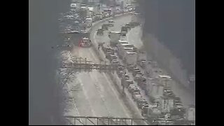 Pennsylvania - A tractor-trailer jackknifed on westbound I-78 and spilled fuel, blocking all lanes