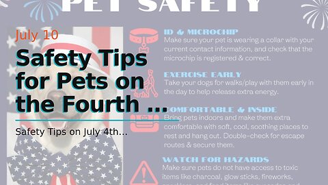 Safety Tips for Pets on the Fourth of July