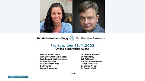 Online Fundraising Event 18.11.2022 mit Dr. Maria Hubmer-Mogg und Dr. Matthias Burchardt