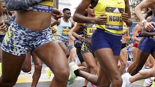 Runners Gather For Boston Marathon