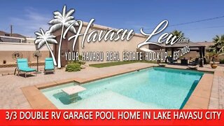 Lake Havasu Double RV Garage Pool Home Remodel 554 Aloha Dr MLS1021551