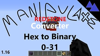 Manipulate Redstone - Hex to Binary Converter (0-31) 1.20