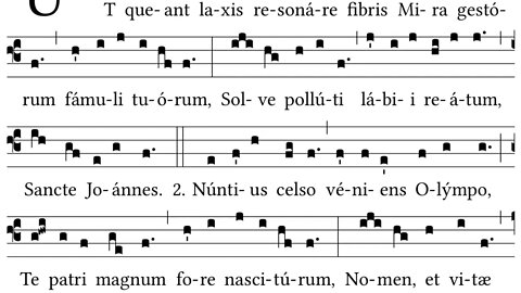 Ut queant laxis - the Do-re-mi hymn to cure sore throats