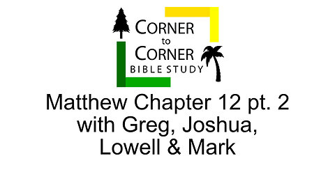 The Gospel according to Matthew Chapter 12 pt. 2