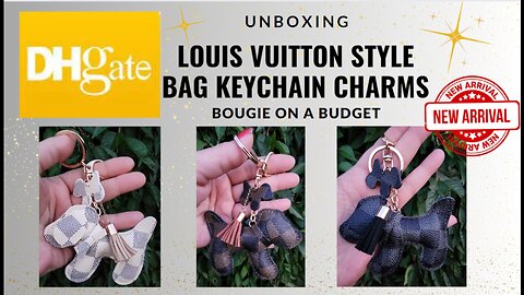 DHgate Louis Vuitton Designer Style Dog & Teddy Bear Bag Keychain Charms