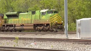 Illinois Terminal Heritage unit on Norfolk Southern Intermodal Train from Berea, Ohio May 6, 2023