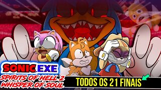 HISTORIA SONIC EXE Spirits of HELL ROUND 2 com TODOS OS FINAIS 😈