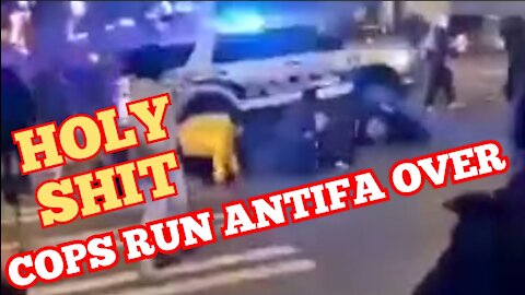HOLY S***) Police Run Over Mob Of Antifa Members | Antifa Protestors Run Over By Cop Cruiser