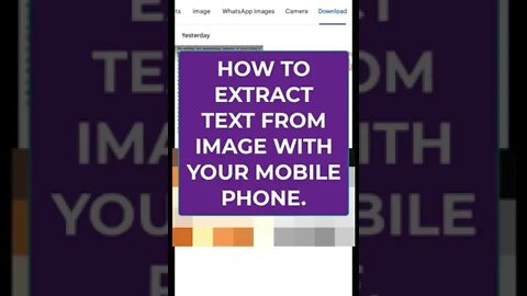 How to Extract Text From Image Using Mobile Phone