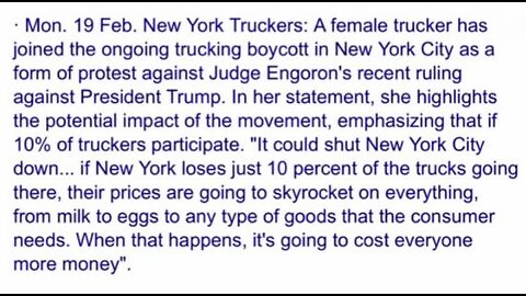 MORE Truckers Join BOYCOTT & INVESTORS Flee NYC After $355M Trump Verdict 2-21-24 Route Rethinker