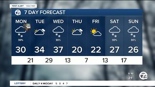 Metro Detroit Forecast: Brisk wind & a passing snow shower