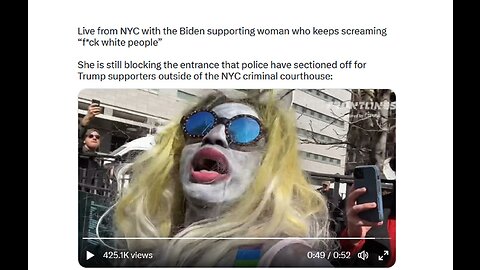 NYC with the Biden supporting woman who keeps screaming “f*ck white people” 1 min