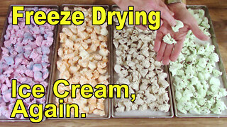 Freeze Drying Scoops of Ice Cream