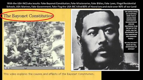 THE UNITED STATES INC PEDO CORPORATION USED THE FAKE BAYONET CONSTITUTION TO KILL 80%