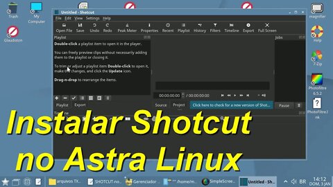 Como instalar o editor de vídeos Shotcut no Astra Linux