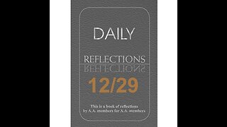 Daily Reflections – December 29 – Alcoholics Anonymous - Read Along
