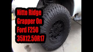 Nitto Ridge Grappler 35X12.50R17 On Ford F250 Super Duty with 2" Lift