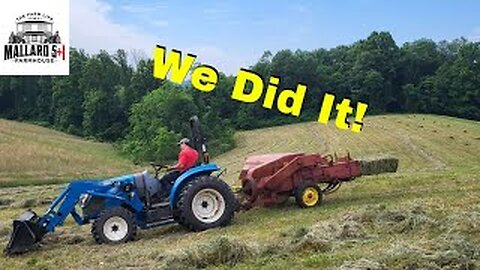 First Time Baling Hay With Our Family Since The 90's | LS Tractor and New Holland 67 Hayliner