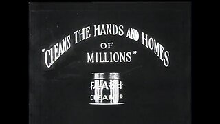 Film Advertisement For Flash Cleaner (1900's Original Black & White Film)