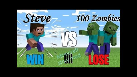 Steve VS 100 Zombies in Minecraft Story Mod #6