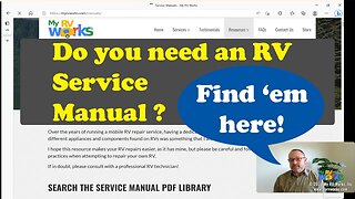 Finding RV Service Manuals And Other Resources On Our Website -- My RV Works