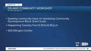 Delano community workshop happening Tuesday