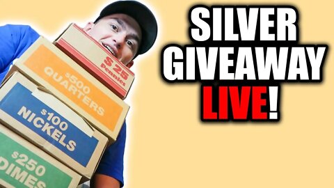 Silver Coins Giveaway Live Stream!! Silver and Gold Prices Falling!!