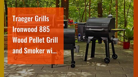 Traeger Grills Ironwood 885 Wood Pellet Grill and Smoker with WIFI Smart Home Technology, Black...