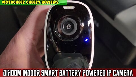 Dihoom 2k outdoor battery powered smart IP 4mp camera spotlight siren closeup, review, test, videos