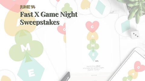 Fast X Game Night Sweepstakes