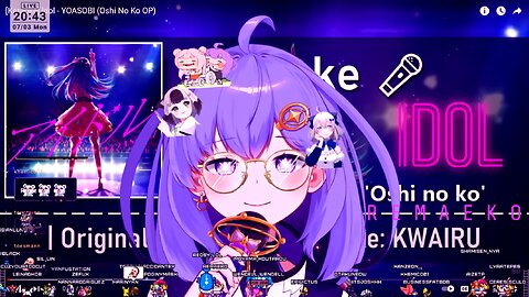 Rem singing Idol by Yoasobi live on stream.