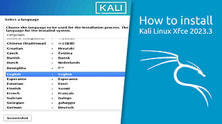 How to install Kali Linux Xfce 2023.3