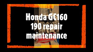 Honda GC160/190 engine tuneup