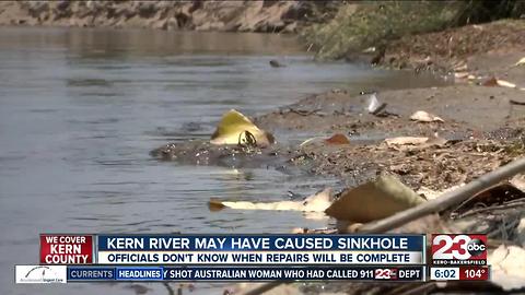 Kern River may be to blame for sinkhole in NW Bakersfield