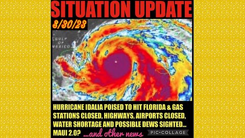 SITUATION UPDATE 8/30/23 - Hurricane Idalia/Gas Stations Closed, Gcr/Brics/Judy Byington Update