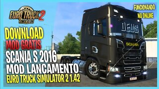 LANÇAMENTO SCANIA S2016 VÁRIOS ACESSÓRIOS E CHASSIS EURO TRUCK SIMULATOR 2 MODS ETS2 1.42