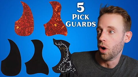 Pakala66 Acoustic Guitar Pickguard Pack of 5, Hummingbird and Water Shaped Self Adhesive REVIEW!