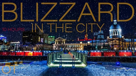 Blizzard in The City | Howling wind and blowing snow for Relaxing| Studying| Sleep| Christmas Vibes