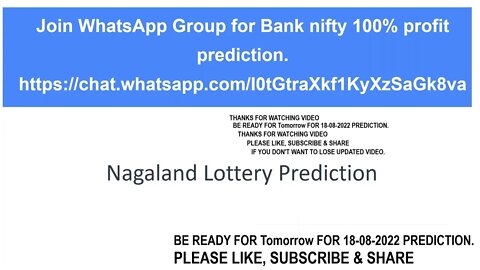 Nagaland Prediction 17-08-22.