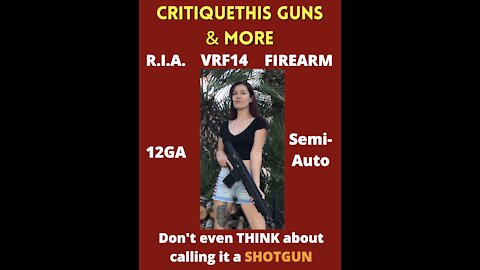 R.I.A. VRF14 "Firearm". Don't call it a Shotgun! Table Top Review