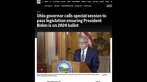 Ohio Gov. Mike DeWine calls special session to ensuring Biden is on 2024 ballot