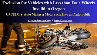 Exclusion for Vehicles with Less than Four Wheels Invalid in Oregon