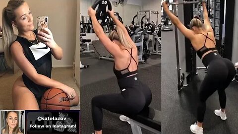 Kate Lazov #5 - Various Back Exercises in Black Tights