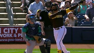 Fernando Tatis Jr. clubs a two-run HR to left field