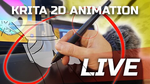 Krita 2D Animation - Quick Gun Draw Animation - LIVE Session