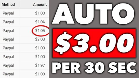 Earn $3.00 Per 30 Seconds Automatic (FREE PayPal Money)